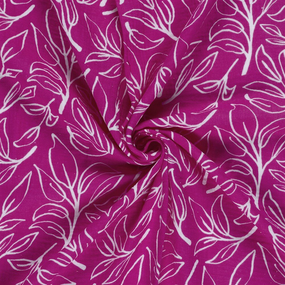 Musselin Zweige - dunkelpink