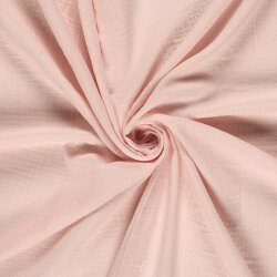 Musselin Bestickte Blümchen - hellrosa