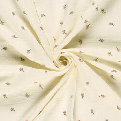 Musselin Bestickte Blütenzweig - creme