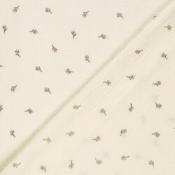 Musselin Bestickte Blütenzweig - creme