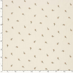 Musselin Bestickte Blütenzweig - creme