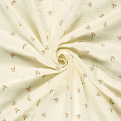 Musselin Bestickte kleine Blüte - creme