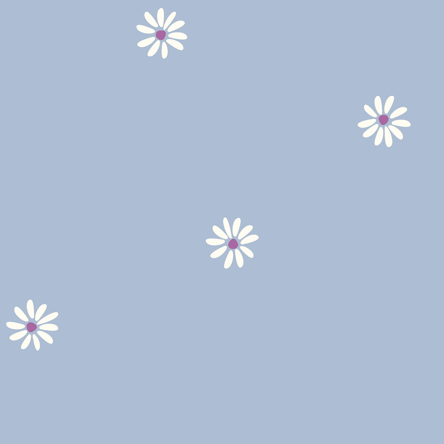 Musselin Bestickte Gänseblümchen - hellblau