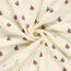Musselin Bestickt Ornament - creme/pink