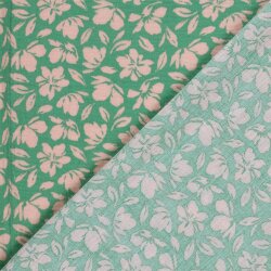 Musselin Blumenwind - hellpetrol