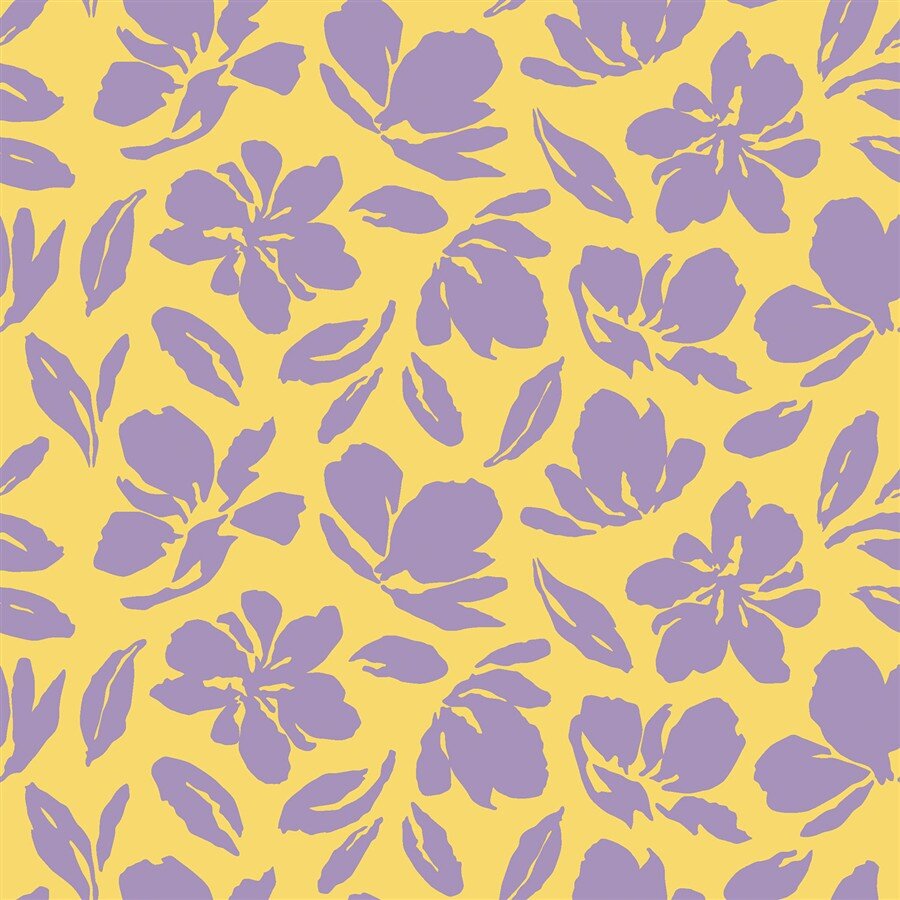 Musselin Blumenwind - gelb