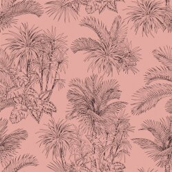 Musselin Palmen - rosa
