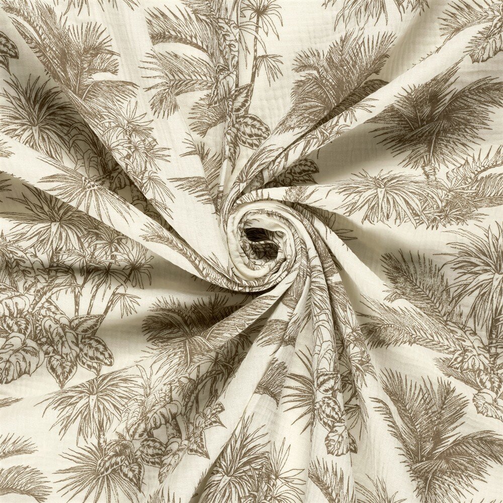 Musselin Palmen - creme