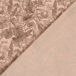 Musselin Dschungelpflanzen - rosa