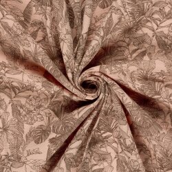 Musselin Dschungelpflanzen - rosa