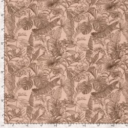 Musselin Dschungelpflanzen - rosa