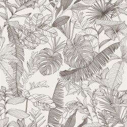 Musselin Dschungelpflanzen - creme