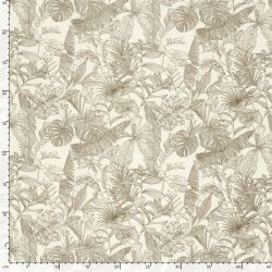 Musselin Dschungelpflanzen - creme
