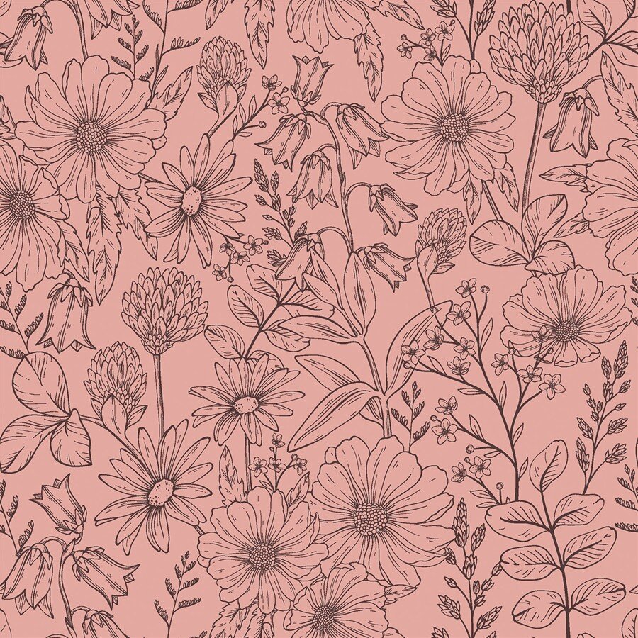 Musselin Blumenwiese - rosa