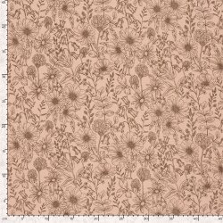 Musselin Blumenwiese - rosa