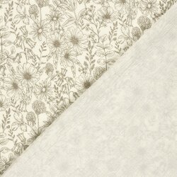 Musselin Blumenwiese - creme