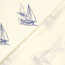 Musselin Segelboote - creme/stahlblau