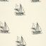 Musselin Segelboote - creme/dunkelblau