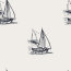 Musselin Segelboote - creme/dunkelblau
