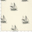 Musselin Segelboote - creme/dunkelblau