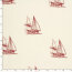 Musselin Segelboote - creme/rot