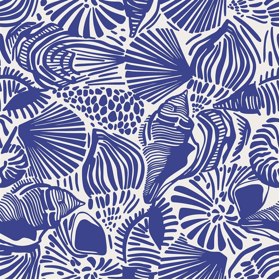 Musselin Muschelkunst - königsblau