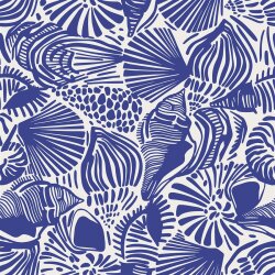 Musselin Muschelkunst - königsblau