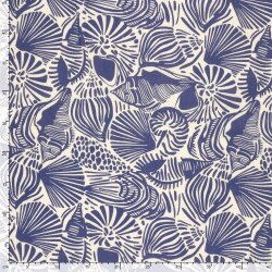 Musselin Muschelkunst - königsblau