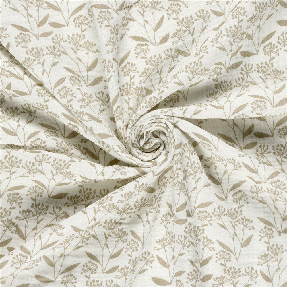 Musselin Blumendolden - creme/beige