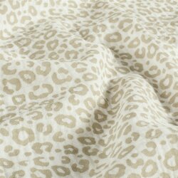 Musselin Leotupfen - creme/beige