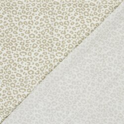 Musselin Leotupfen - creme/beige