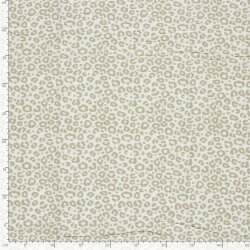 Musselin Leotupfen - creme/beige