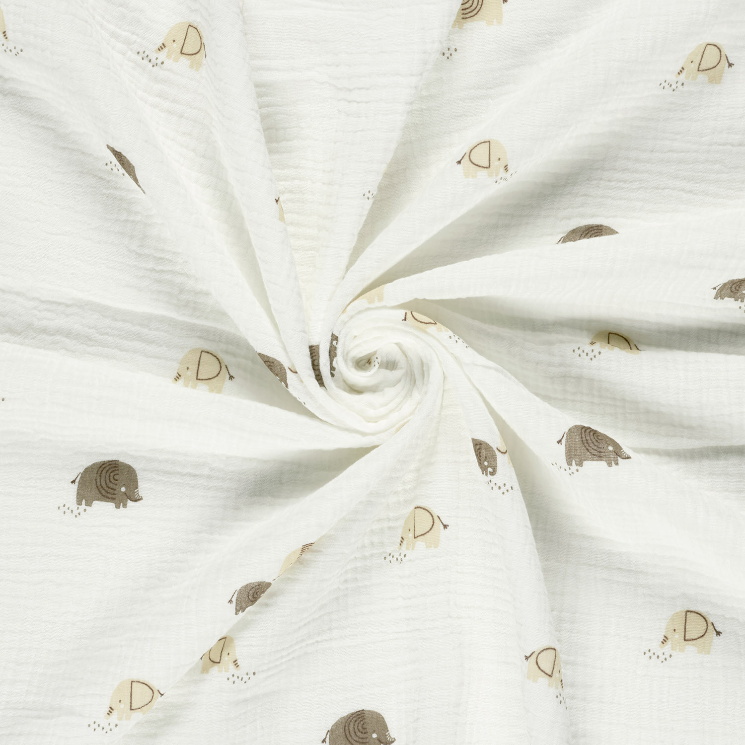 Musselin Elefanten - creme/beige