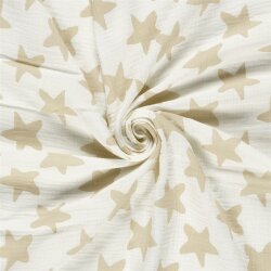 Musselin Sterne - creme/beige