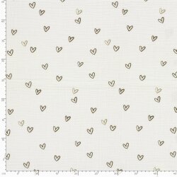 Musselin Herzen - creme