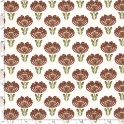 Musselin Ornament Blumen - creme/antikpink