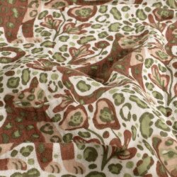 Musselin versteckter Panther - creme/antikpink