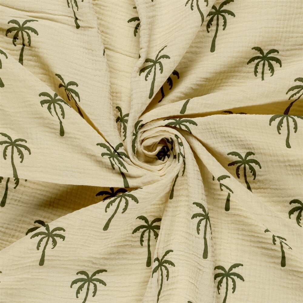 Musselin Palmen - hellbeige