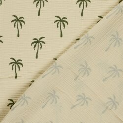 Musselin Palmen - hellbeige