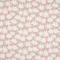 Musselin Blumen Aufgereiht - hellrosa