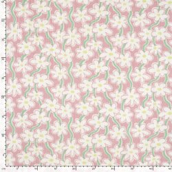 Musselin Blumen Aufgereiht - hellrosa