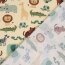 Musselin bunte Zootiere - hellbeige