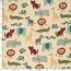 Musselin bunte Zootiere - hellbeige