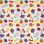 Musselin bunte Blumen & Früchte - creme