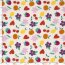 Musselin bunte Blumen & Früchte - creme