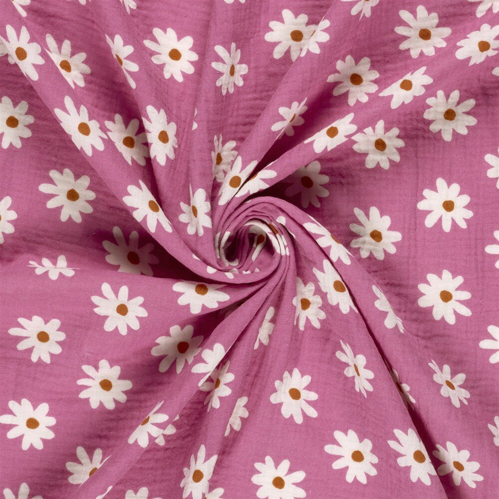 Musselin Margeriten - hellpink