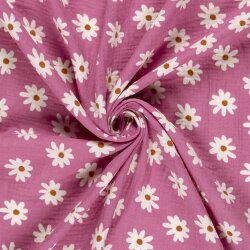 Musselin Margeriten - hellpink