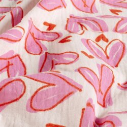 Musselin Herzkunst - creme