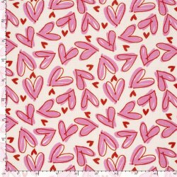 Musselin Herzkunst - creme