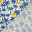 Musselin Palmen - creme/blau